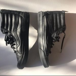 Vans SK8 Hi Slim Zip Leather Black/ Men's Size 8 /